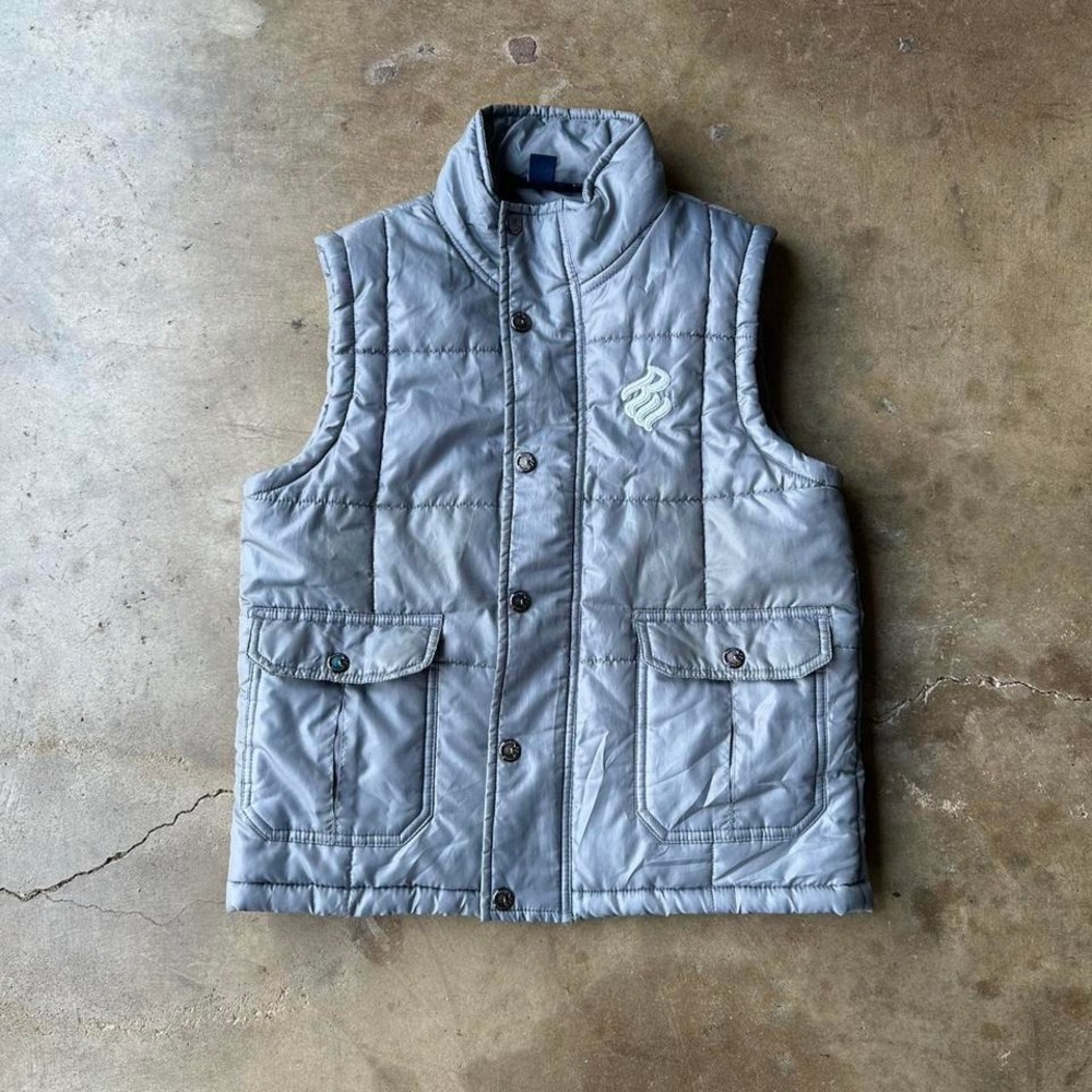 Grey vintage Y2K rocawear puffer vest